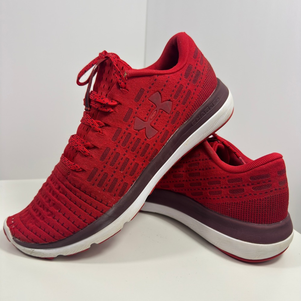 Under Armour Threadborne Slingflex Men Size 8 Red Running Shoes Athletic Sneaker